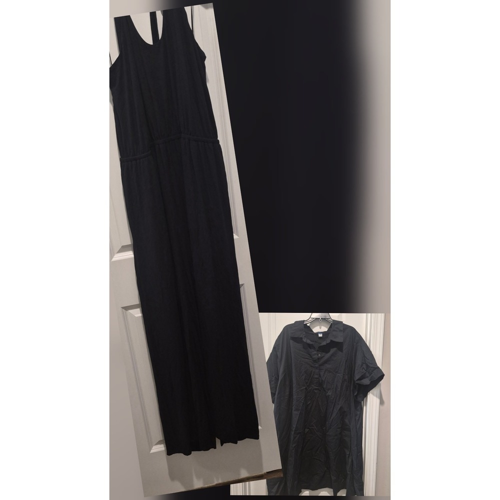 Sleeveless Wide Leg Jumpsuit  and black dress 4x